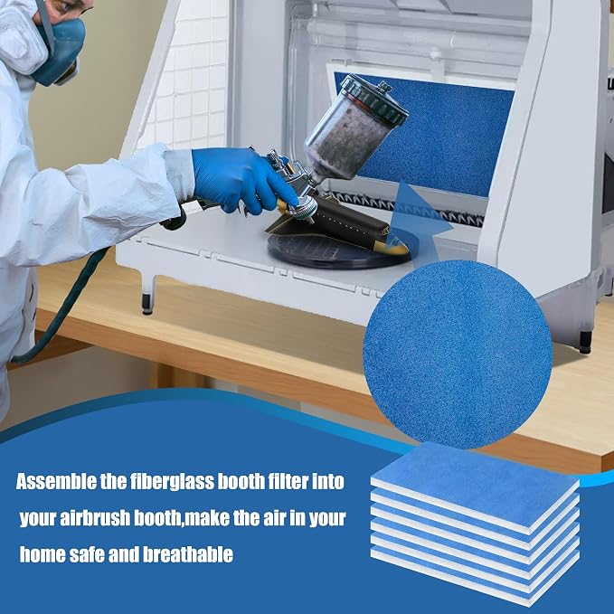 U0U 10 Pieces Paint Booth Filters, Portable Spray Booth Filter, Paint Booth
