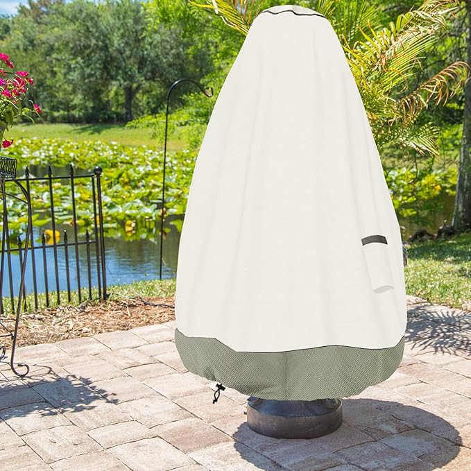 Bitubi Fountain Cover(52"x68") 600D Oxford Cloth Garden Fountain Statue Protective Cover with Drawstring Waterproof Windproof Fountain Protector