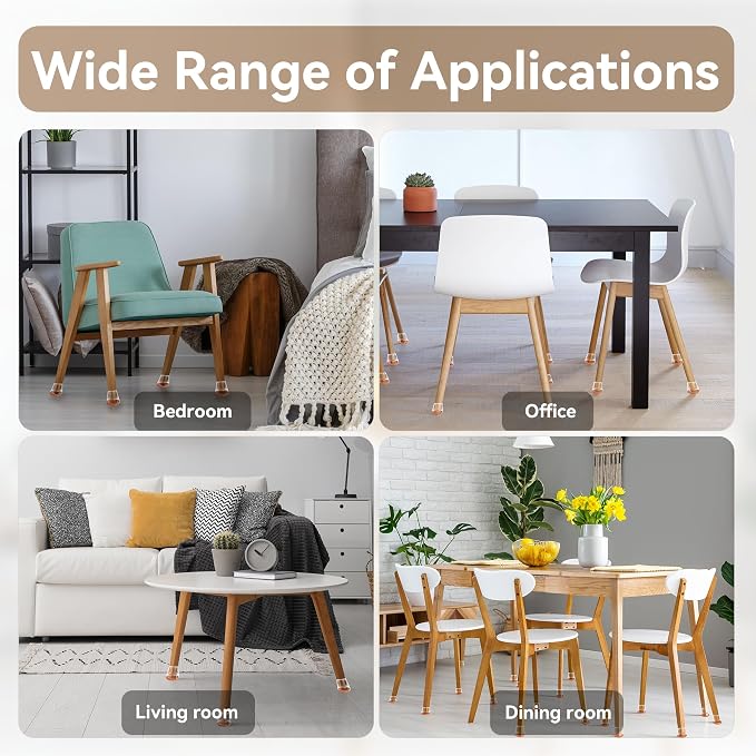 24PCS Upgraded Silicone Chair Leg Floor Protectors
