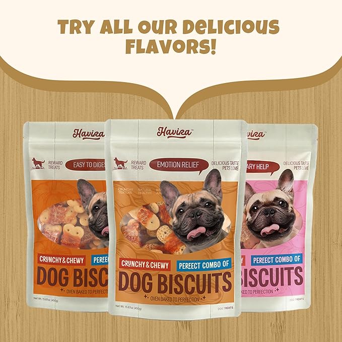 Havira Chicken Wrapped Biscuits Dog Treats, 16oz Crunchy Training Treats for Dogs, Rawhide Free Snacks for Small & Medium Breeds, Peanut Butter Flavor