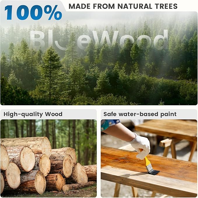 BlueWood Wooden Wall Busy Board Panels, Toddler Learning Activity Center, Montessori Philosophy Sensory, Educational Toys, Conducive to All-Round Development - Caterpillar