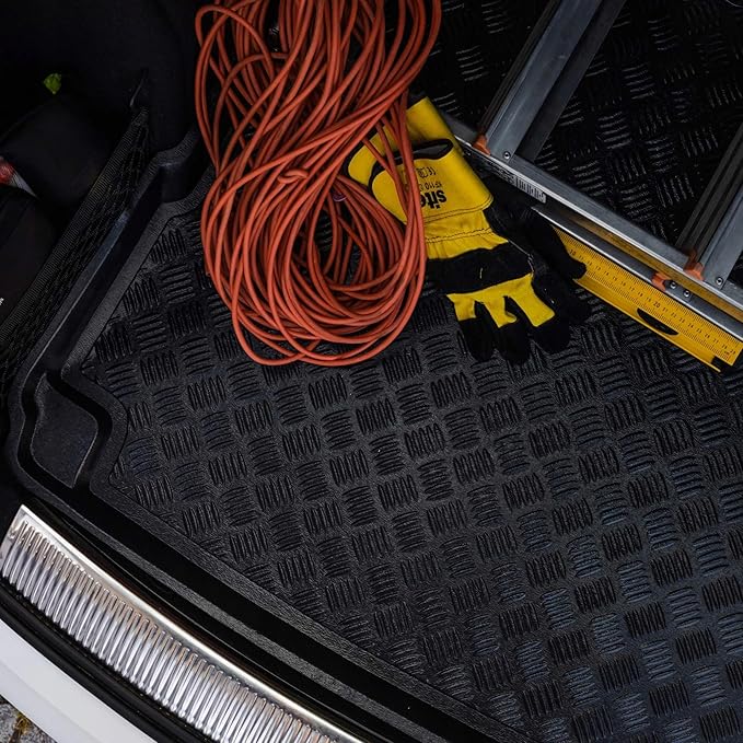 Rezaw-Plast Cargo Trunk Liner for Mercedes GLA X156 2014–2020 – Custom Fit Boot Mat, 1/16-Inch Thick, Waterproof All-Weather PE, Raised Edges, Anti-Slip, Odorless, Durable Black