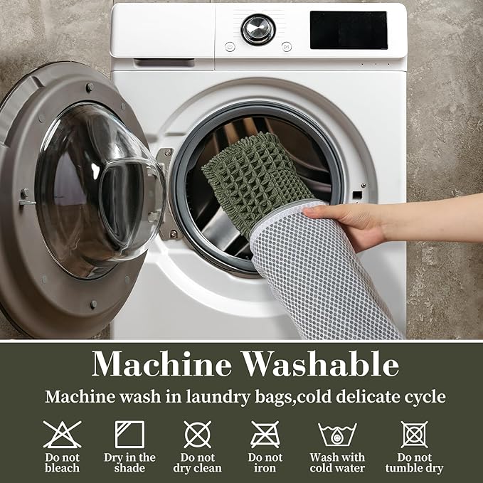 RESARE Waffle Bathroom Runner Rugs, Super Absorbent Bath Mat Non Slip Washable