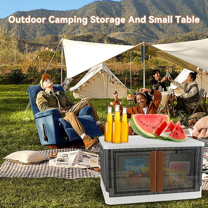 Storage Bins, Cabinet with Lids, Extra Large Useful Box, 19 Gallons Capacity