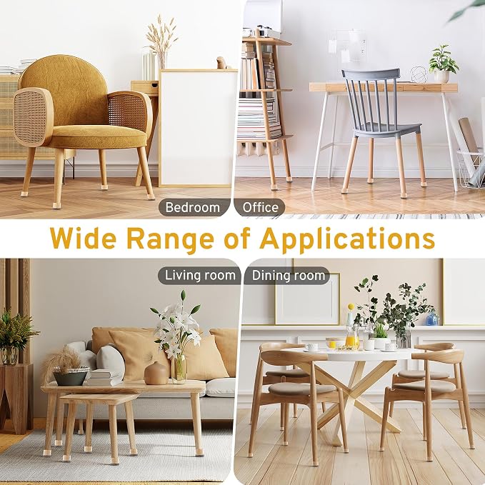 24PCS Round Chair Leg Floor Protectors, Furniture Sliders, Chair Leg Protectors