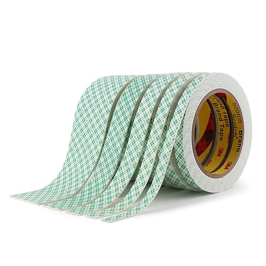 3M Double Sided Foam Tape 0.75" x 10Ft 1 Pack White Double Coated Urethane Adhesion Polyurethane Tape for Bonding Attaching Mounting Interior Signage Nameplates DIY Card