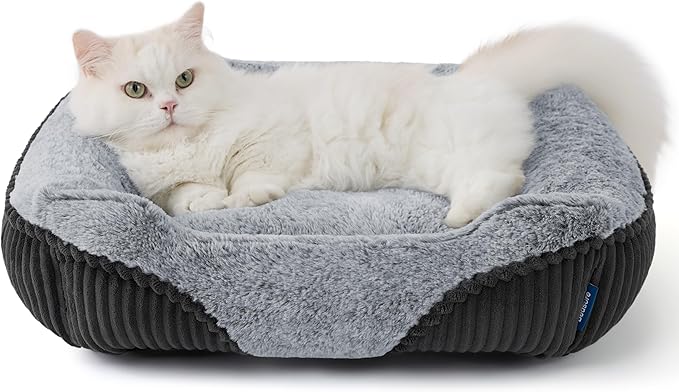 Bedsure Corduroy Fleece Puppy Beds Kitten Bed