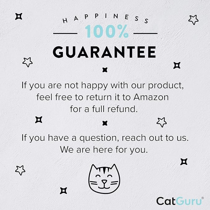CatGuru Cat Food Bowl, Ceramic Bowls for Indoor Cats, No Spill Cat Feeding Bowl, Whisker Stress Free Kitten Bowls, Pet Bowls for Food and Water, Includes Silicone Non-Slip Mat (High-Low, White)