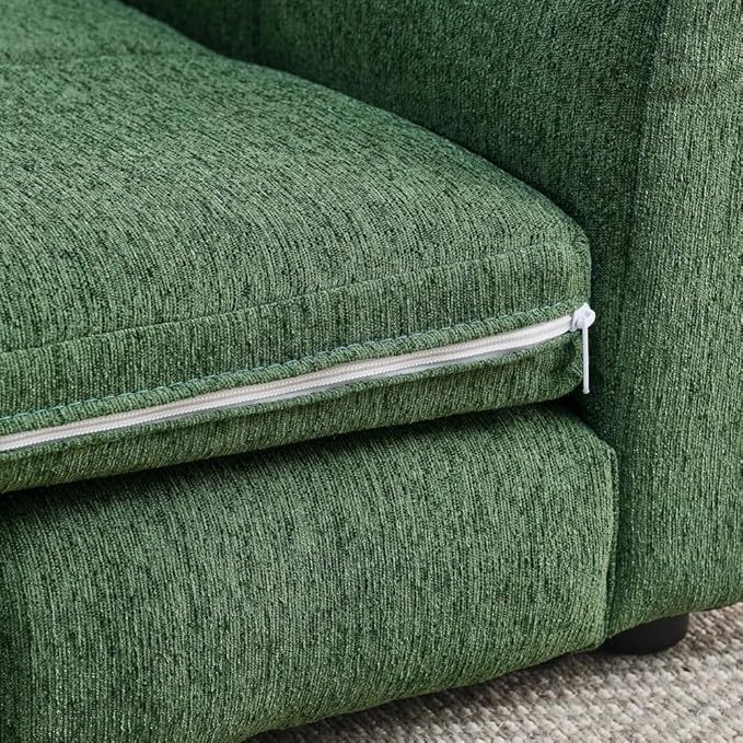 51" Soft and Comfortable Pet Bed for Large and Oversized Dogs, Durable Elevated Dog Sofa with Armrest and Backrest, Modern Linen Fabric Dog Couch, Olive Green