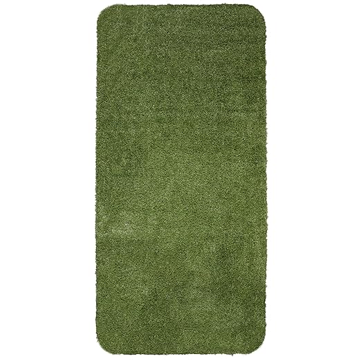 Ottomanson Artificial Grass Puppy Potty Training Pad, 15" x 30" Reusable Pee Pad for Small Pets and Dogs
