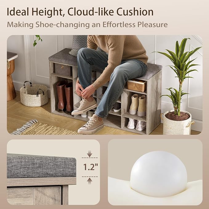 DINZI LVJ Shoe Storage Bench