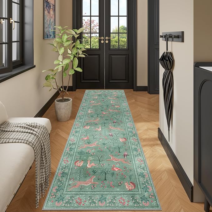 DUKINO 2x6 Rug for Hallway, Washable Kitchen Runner Rug