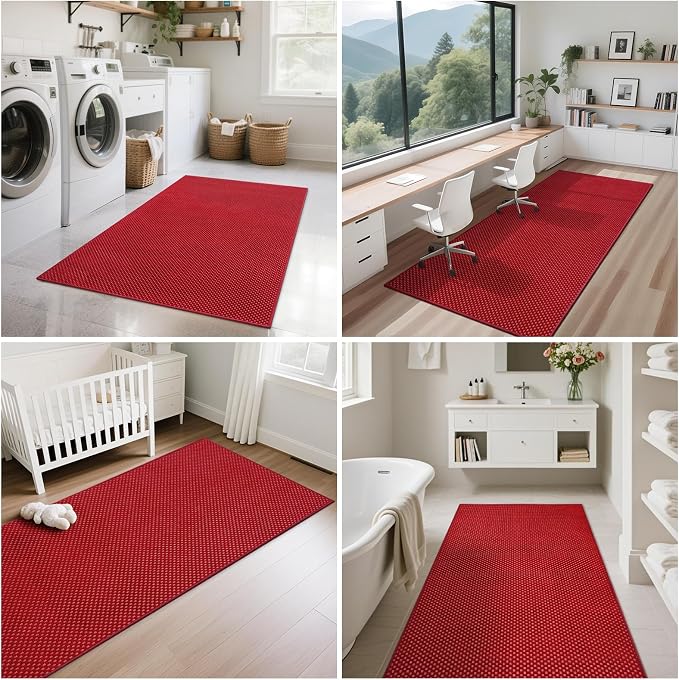 YDKGL 3x5 ft Area Rug Entryway Runner Rug Non Slip Washable, Boho Woven Kitchen