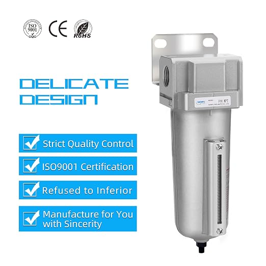 NANPU Industrial Grade Heavy Duty Particulate Filter, Metal Bowl, Suitable