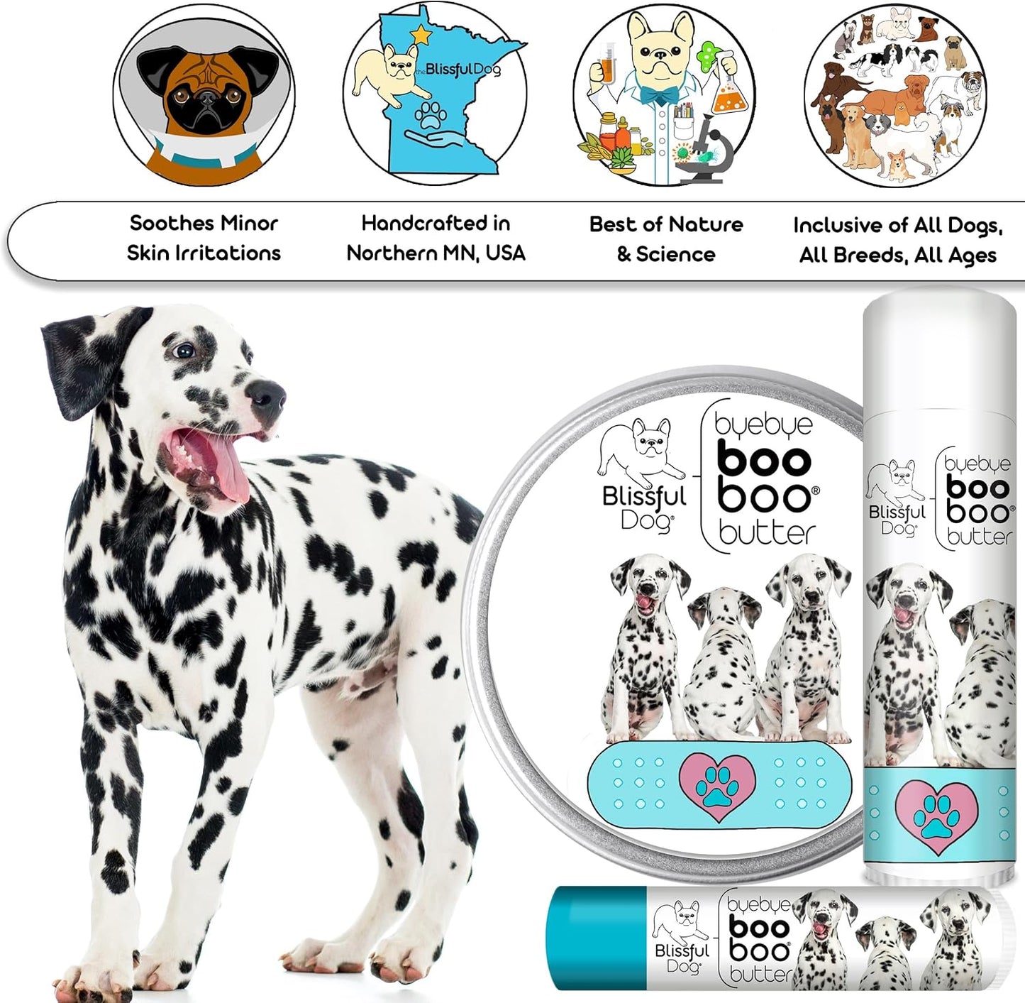 The Blissful Dog Dalmatian Boo Boo Butter, 0.50-Ounce