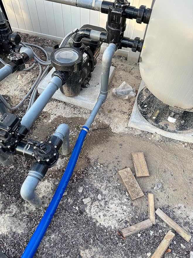 1-1/2 in x 50 ft Pool Backwash Hose Heavy Duty Drain Discharge PVC Lay flat