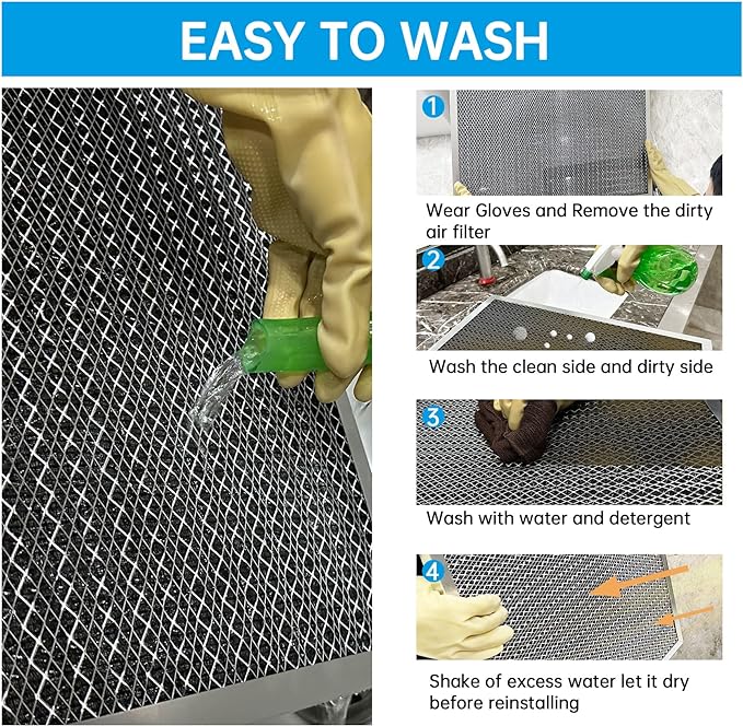 UBeesize 14x25x1 Reusable Electrostatic Air Filter HVAC AC Furnace Filter
