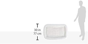 MidWest Homes for Pets QuietTime Dog Bed – White Fleece Bolster, Ultra-Soft and Machine Washable, Fits 36-Inch Crates and Carriers, for Medium to Large Breed Dogs