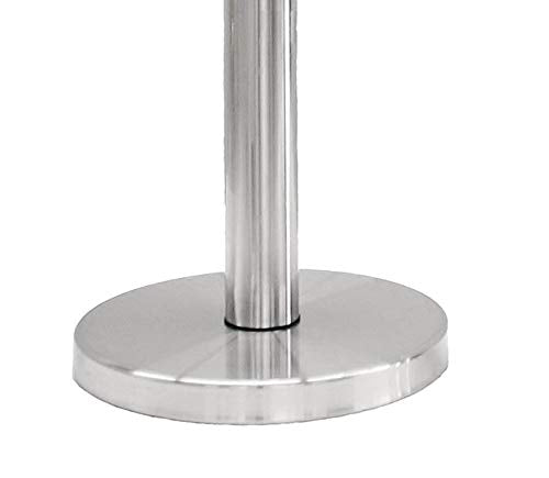 VIP Crowd Control Retractable Belt Stanchion Queue Safety Barrier Set, 36" Ht, 78" Belt + Wall Bracket (6 Satin Stainless Posts Blue Belt + SFrame + WBracket)