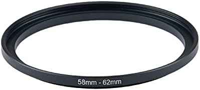 58mm to 62mm Camera Filter Step-Up Ring Adapter - Metal for All Brands UV ND CPL Filters