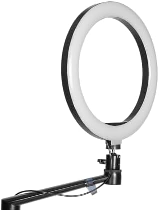 Gator Frameworks 6-in-1 Content Creator and Streaming Desktop Stand Set – Includes Smartphone Clamp, Laptop Clamp, Ring Light, and More! (GFW-STREAMSTAND)