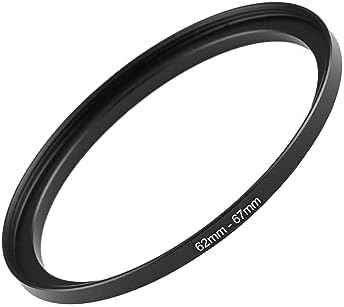 62mm to 67mm Step-up Adapter Rings Filter Adapter Black Metal Step Down Filter Ring Adapter Compatible with All Brand UV CPL ND Camera Lens Filter Stepping Rings (62mm-67mm)