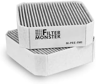 Filter-Monster – Replacement Filter with 2 Coconut Carbon Pre-Filters, Set of 3 – Compatible with Molekule PECO for Molekule Air Purifier
