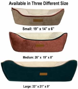 Otis & Claude Hi-Tech Cashmere Dog Bed, Medium 62x53 – Tear Proof Washable Cover, Orthopedic Medium Sofa Bed, Indoor Pet Bed, Chew Resistant Heavy Duty Dog Couch