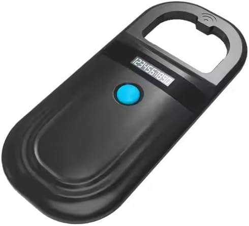 Pet Microchip Scanner ISO11784/85/FDX-B/EMID Animal Handheld Reader,134.2kHz Pet ID Scanner Rechargeable Animal Chip Registration, for Dog/Cat/Pig/Animal (Black)