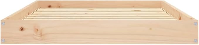 Solid Pine Wood Elevated Dog Bed for Medium Breeds, Minimalist Indoor Pet Furniture with Sturdy Construction and Easy Maintenance