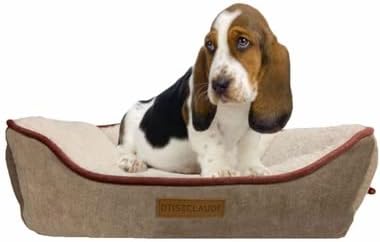 Otis & Claude Hi-Tech Cashmere Pet Bed Brown – Soft Calming Bed for Small Dogs & Cats, Washable Indoor Anxiety Pet Bed, Cozy Nest Puppy Bed, Small Dog Bed 48" x 41"