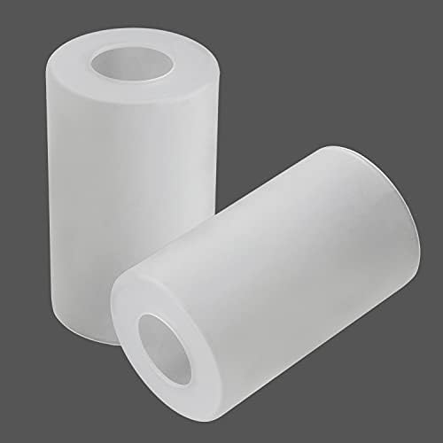 Frosted Glass Lamp Shade 2 Pack, Cylinder Glass Shade Replacement for Lighting Fixture Glass Globe with 1 5/8 Inch Fitter, G0035