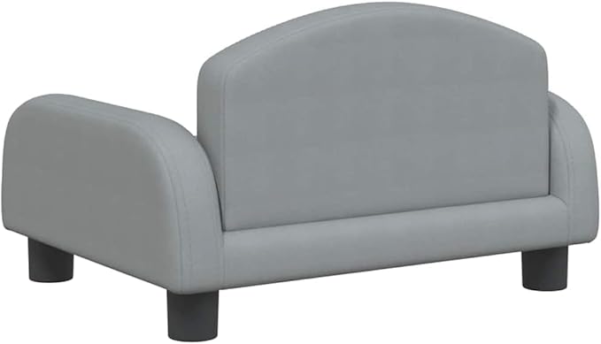 Small Dog Bed with Solid Pine Wood Frame, Elevated Pet Sofa for Cats and Puppies, Soft Foam Padded Couch, Comfortable Fabric Resting Place, Light Grey, 19.7 x 15.7 x 11.8 Inches