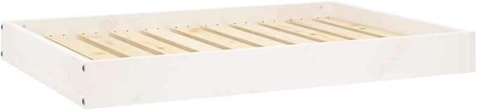 Solid Pine Wood Minimalistic Dog Bed for Medium Breeds, Modern Elegant Design with Sturdy Construction and Pet Friendly Material, Easy to Clean Surface, Perfect for Living
