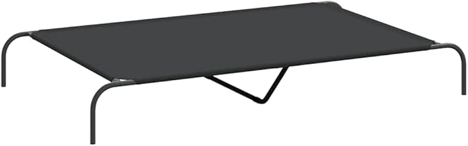 Elevated Dog Bed for Large Breeds, Heavy Duty Raised Pet Cot with Breathable Oxford Fabric and Powder-Coated Steel Frame, Indoor Outdoor Cooling Bed for Dogs up to 150 lbs, 59.1 x 35.4 inches
