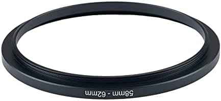 58mm to 62mm Camera Filter Step-Up Ring Adapter - Metal for All Brands UV ND CPL Filters