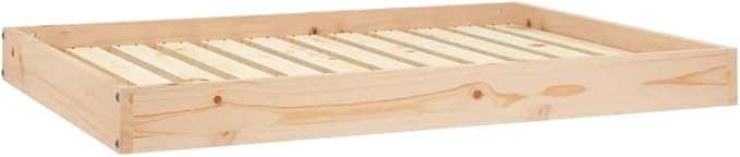 Solid Pine Wood Dog Bed for Medium Breeds, Elevated Pet Bed with Minimalist Design, Indoor Dog Couch for Living Room or Bedroom, Natural Wood Finish, Durable and Sturdy