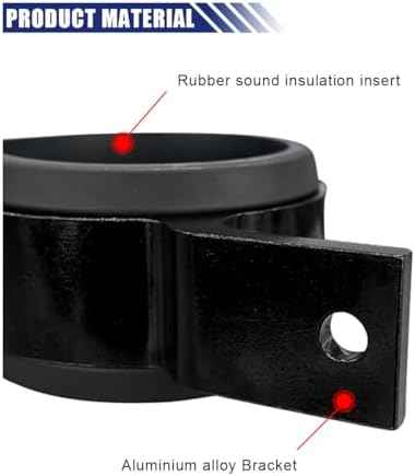 60mm Fuel Filter Mounting Bracket, Aluminum Alloy Fuel Pump Clamp Holder, Universal Car Oil/Fuel/Gas Pump Mounting Bracket (Black, 60MM)