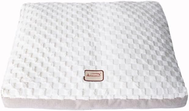 Dog Crate Mat - 40" x 29" Plush Cushion - Waterproof & Removable Cover - Pet Bed with Handle