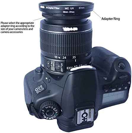 58mm to 62mm Camera Filter Step-Up Ring Adapter - Metal for All Brands UV ND CPL Filters