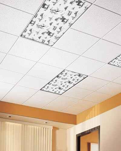 Black Western Cowboy Fluorescent Light Covers for Ceiling Lights 4x2 feet, 4-Pack Magnetic Light Filters for Classroom, Vintage Horse Cactus Ethnic Art Fluorescent Lights Shade Panel for Office School