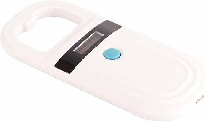 Sanpyl Animal Chip ID Scanner Reader OLED Display Screen Pet Tag Scanner Alarm USB Interface for FDXB and EMID Microchips, Includes USB Cable and User Manual, Suitable for Railway Detection