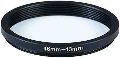 46mm to 43mm Step-Down Ring Filter Adapter for All Brands UV ND CPL Metal Ring Step-Down Rings Adapter Filter (46mm-43mm)