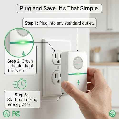 2026 New Power Factor Saver Plug in, Power Plug Pro Energy Saver Electricity Saving Box, Energy Savings Device with Voltage Optimization for Home & Office US Plug 90V-250V 30KW (2 PCS White)