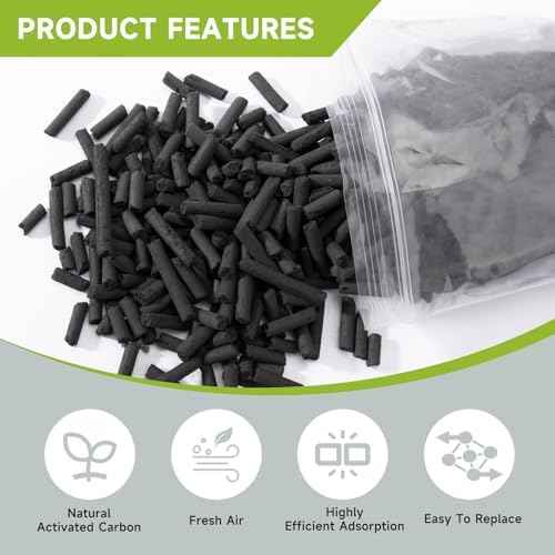 Odor Absorbing Activated Charcoal Filter Refills 2-Pack(2 Lbs/930g)