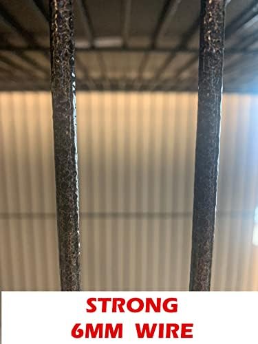 Castle PlayTop Bird Parrot Cage - 40" L X 30" W X 73" H - Wrought Iron with 6mm Extra Strong Wire (SilverVein)