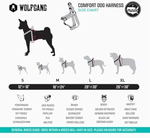 Wolfgang Heavy Duty Adjustable Dog Harness, Pull-Tested to Over 800 lbs for Walking & Training, DawnPatrol Print, Small