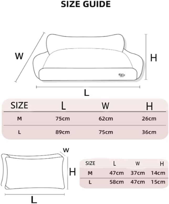 Lazy Holiday Plush Cozy Dog & Cat Sofa Bed, Teddy Velvet Dog Bed, Trendy Striped Faux Lambswool Double Layer Dog & Cat Sofa Bed Dogs Sleeping Mat for Medium Small Dogs & Cats (A-2,M)