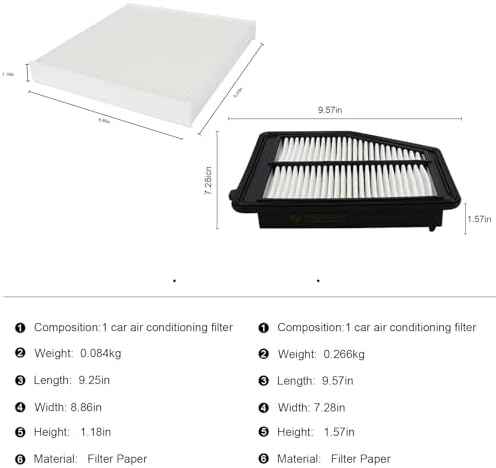 Cabin & Engine Air Filter kit for Honda Odyssey 3.5L
