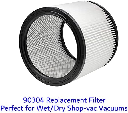 90304 Replacement Cartridge Filter, Compatible with Shop-vac 90350 90304 90333,Fits for Most Wet Dry Vacuum Cleaners 5 Gallon and above (90304)